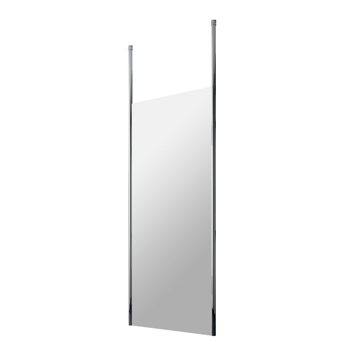 Dezine 800mm 8mm Wetroom Screen, 2 Ceiling Posts, 1950mm