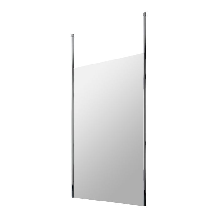 Dezine 1200mm 8mm Wetroom Screen, 2 Ceiling Posts, 1950mm