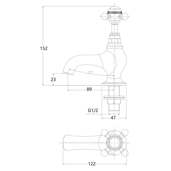 Dezine Rhone Pro Basin Pillar Taps