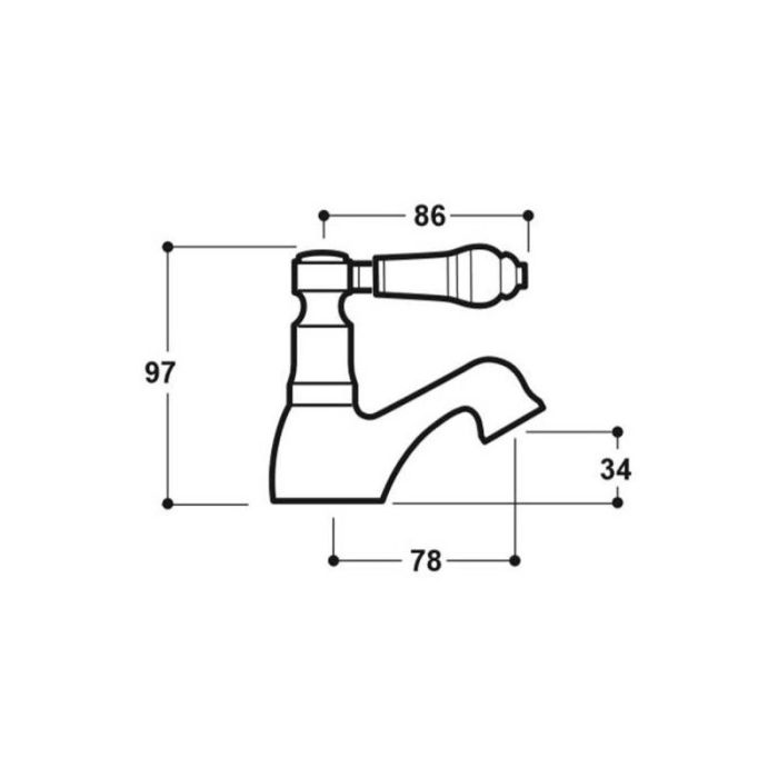 Dezine Liore Quarter Turn Basin Pillar Taps