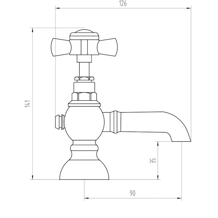 Dezine Siene Basin Pillar Taps