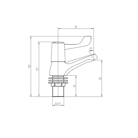 Dezine Quarter Turn Lever Taps Basin Pillar Taps