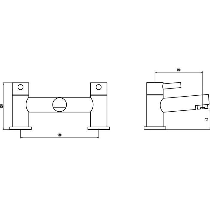 Dezine Tigris Bath Filler