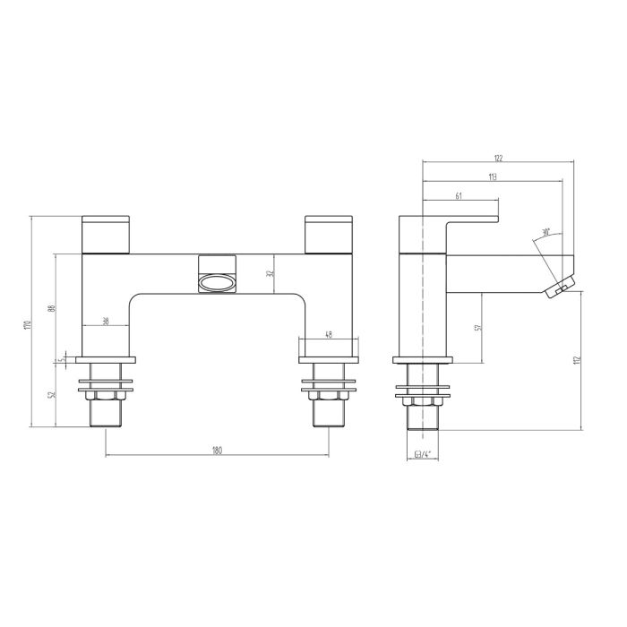 Dezine Volga Bath Filler