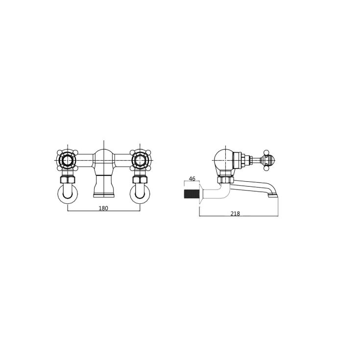 Dezine Rhone Pro Stort Mounted Bath Filler