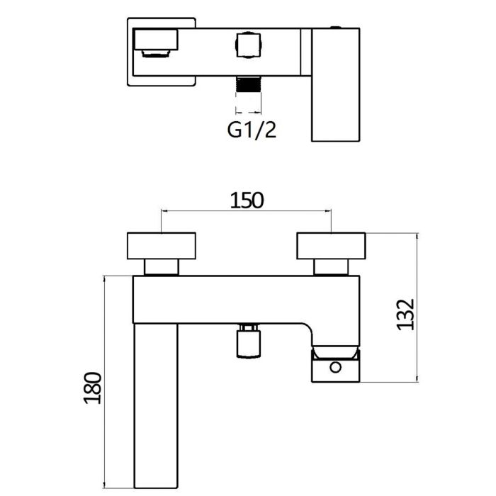 Dezine Oder Stort Mounted Bath Shower Mixer