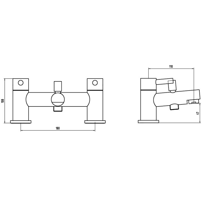 Dezine Tigris Bath Shower Mixer