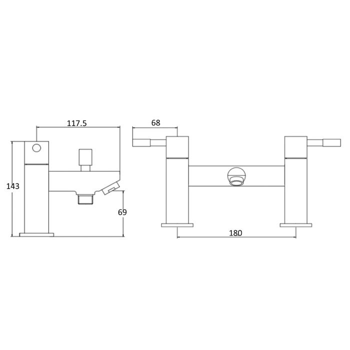 Dezine Niger Bath Shower Mixer