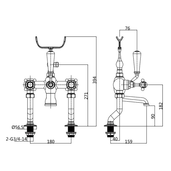 Dezine Rhone Pro Bath Shower Mixer