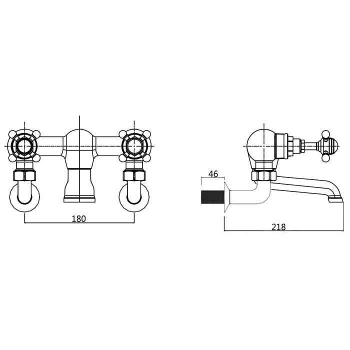 Dezine Rhone Pro Stort Mounted Bath Shower Mixer