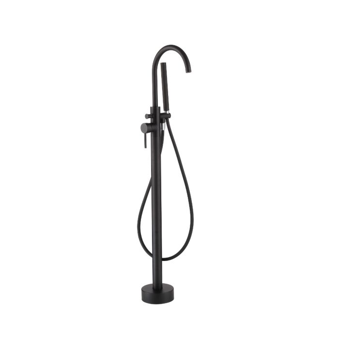 Dezine Pennar Matt Black Freestanding Bath Shower Mixer