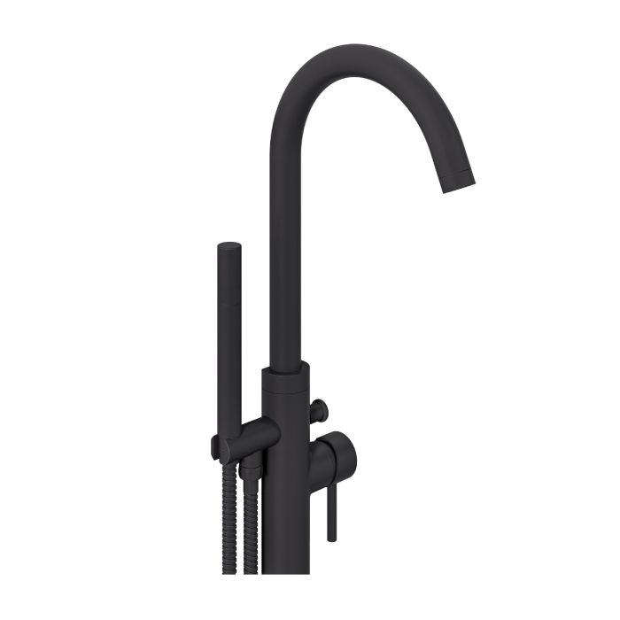 Dezine Pennar Matt Black Freestanding Bath Shower Mixer