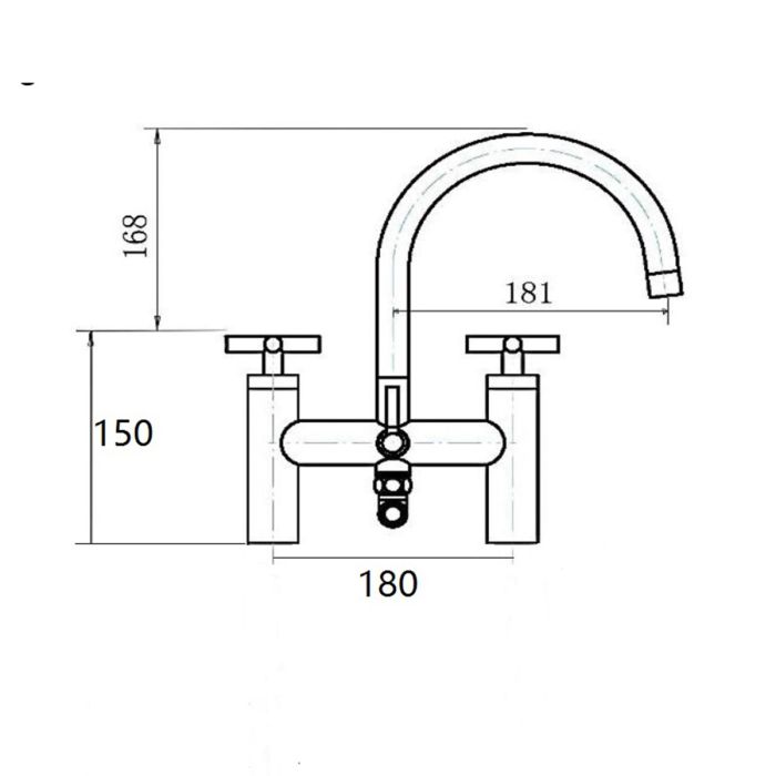 Dezine Lineka Freestanding Bath Shower Mixer