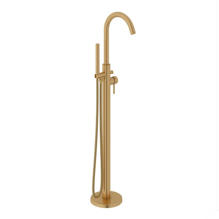 Dezine Pennar Bollin Brass Freestanding Bath Shower Mixer