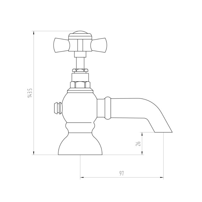 Dezine Siene Bath Pillar Taps