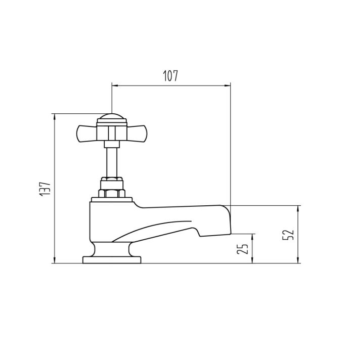 Dezine Murray Bath Pillar Taps