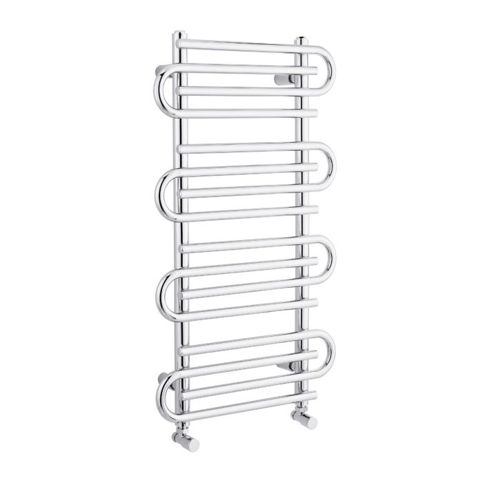 Dezine Helmsdale 900 x 510mm Chrome Towel Rail