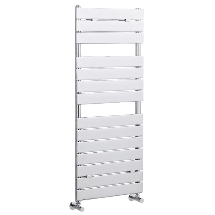 Dezine Flat Panel 1213 x 500mm Chrome Towel Rail