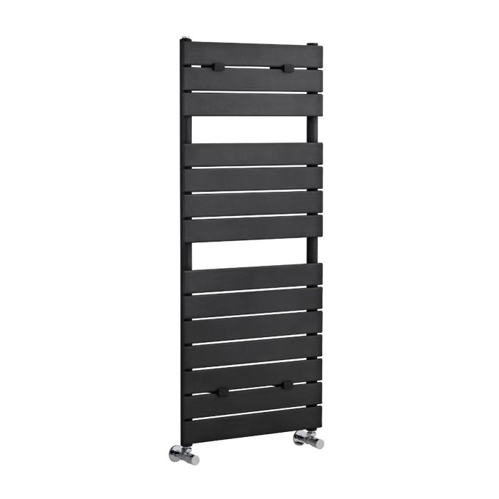 Dezine Flat Panel 1213 x 500mm Anthracite Towel Rail