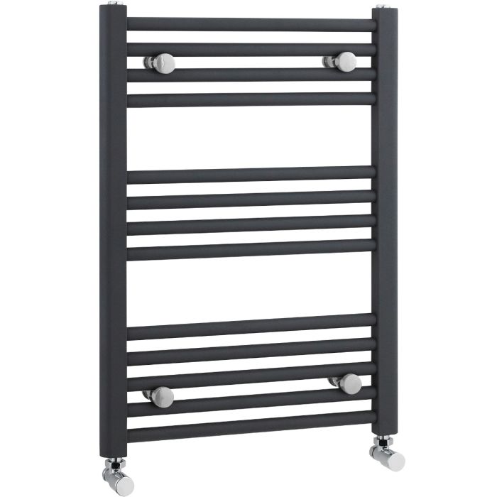 Dezine Straight 700 x 500mm Anthracite Ladder Towel Rail