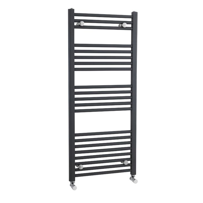 Dezine Straight 1150 x 500mm Anthracite Ladder Towel Rail