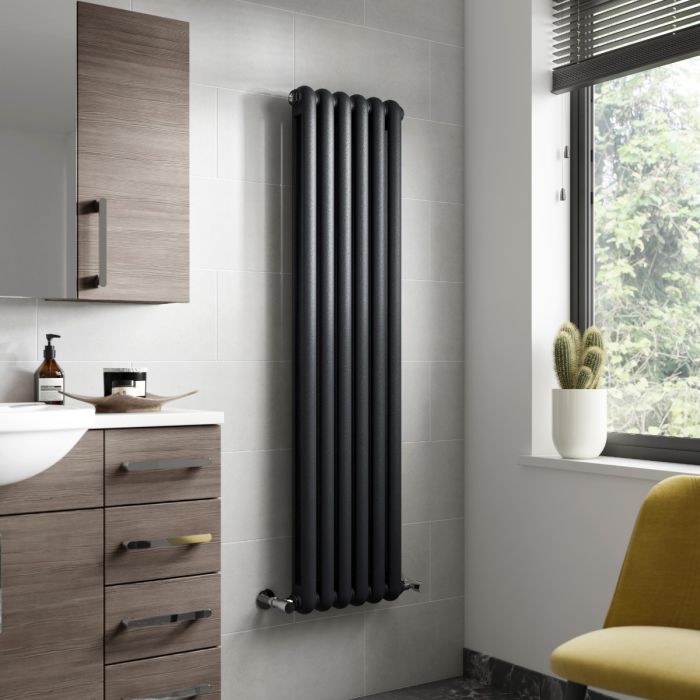 Dezine Roe 1500 x 383mm Anthracite Radiator