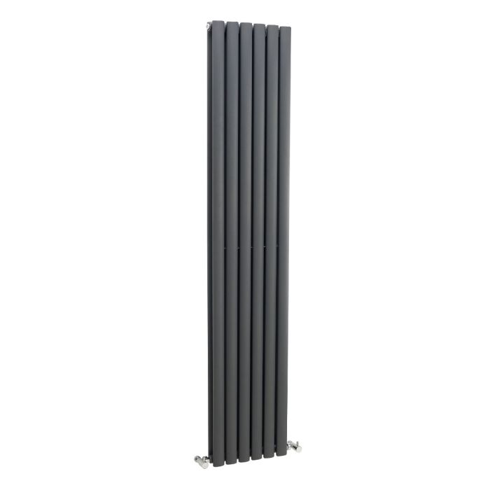 Dezine Ericht Double Panel Vertical 1800 x 354mm Anthracite Radiator