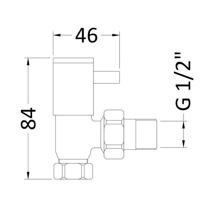 Dezine Premium Round Valves, Angled, Pair