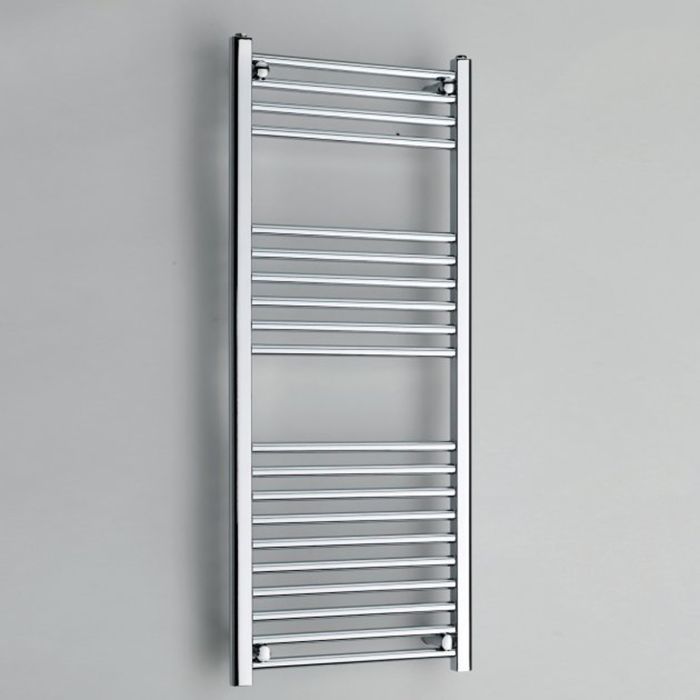 Dezine Straight 1200 x 500mm Chrome Electric Towel Rail - Thermostatic Control