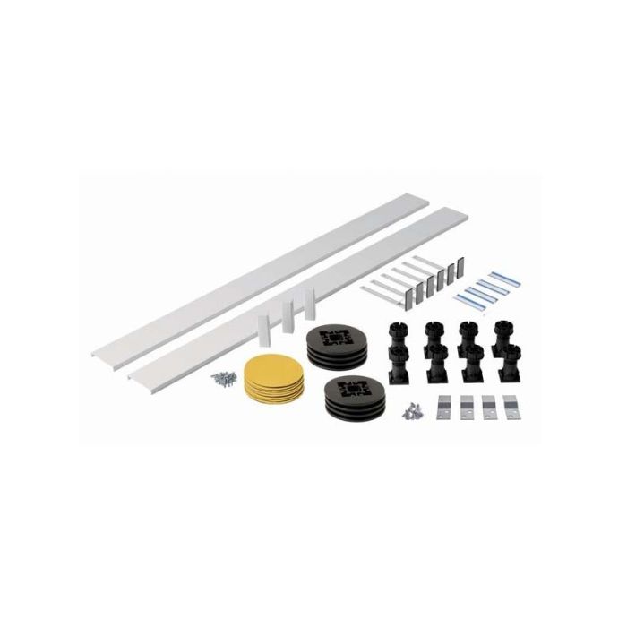 Dezine 1200 x 1200mm Straight Plinth Kit for trays with Side Waste