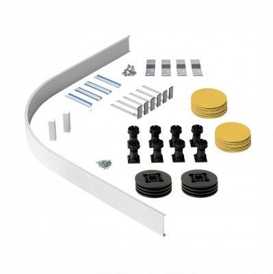 Dezine Quadrant Plinth Kit for trays with Waste on Curve