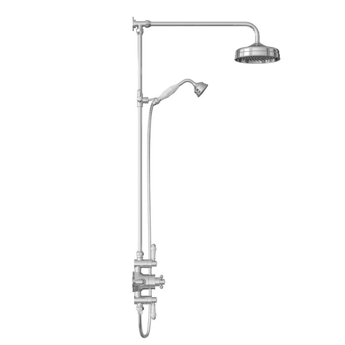 Dezine Rhone Exposed Rother Dual Outlet Shower Kit