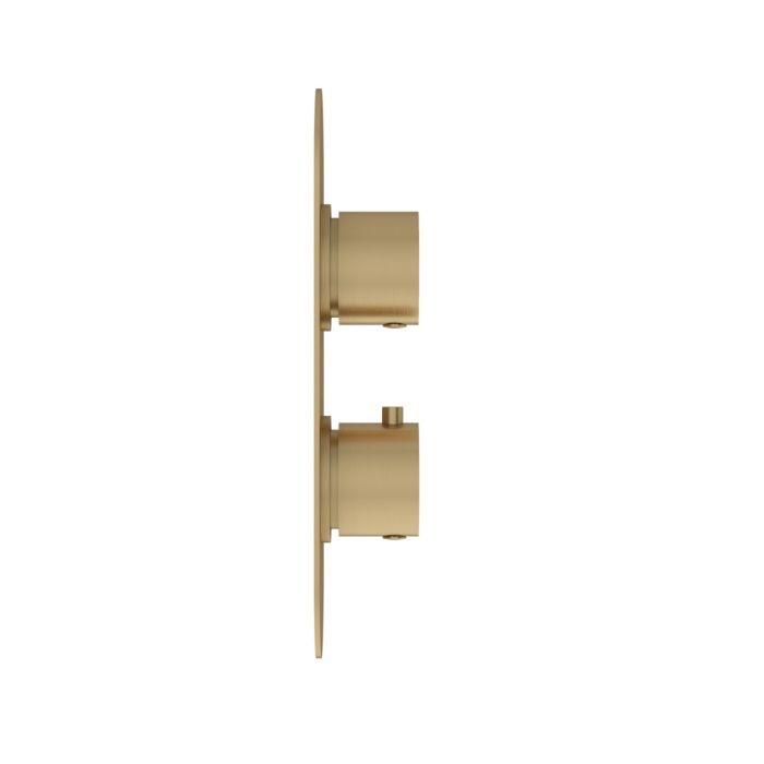 Dezine Pennar Bollin Brass Round Concealed Twin Shower Valve, 1 Outlet