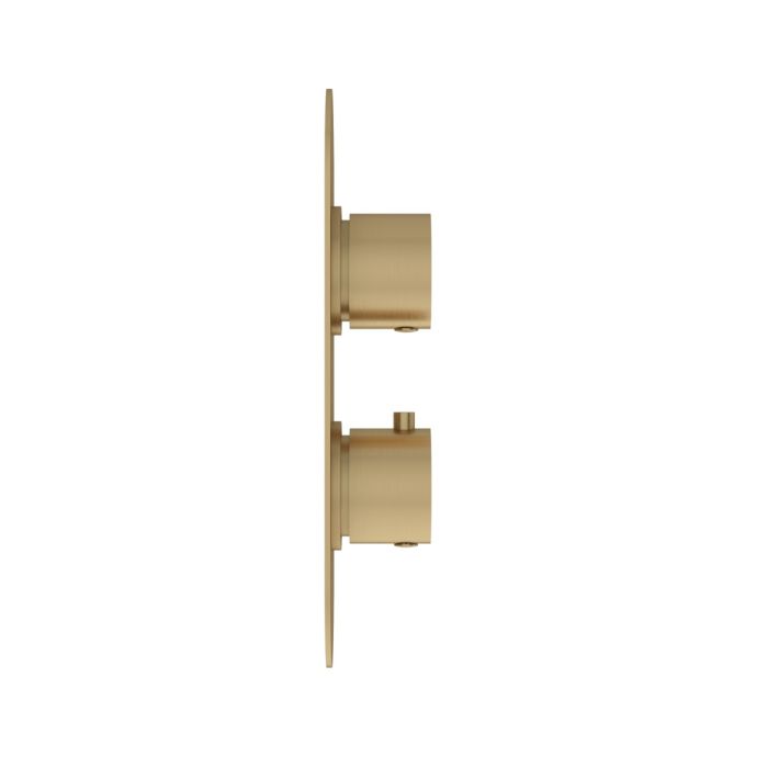 Dezine Pennar Bollin Brass Round Concealed Twin Shower Valve with Diverter, 2 Outlet