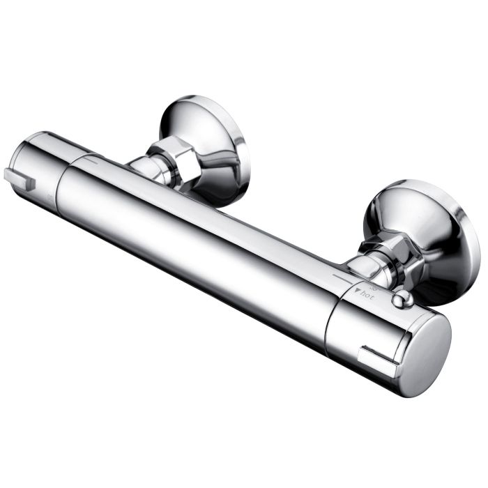 Dezine Shwar Round Chrome Bar Valve, Bottom Outlet