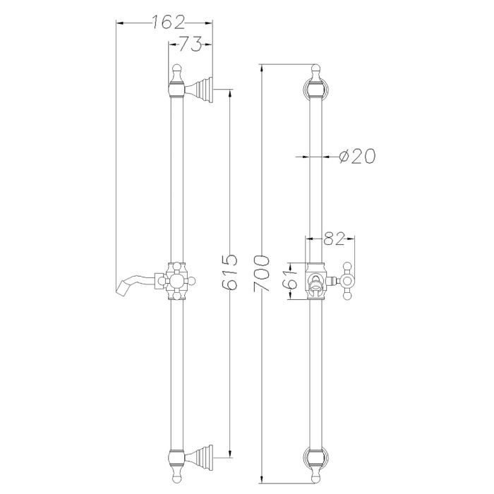 Dezine Rhone Rother Slide Rail Kit