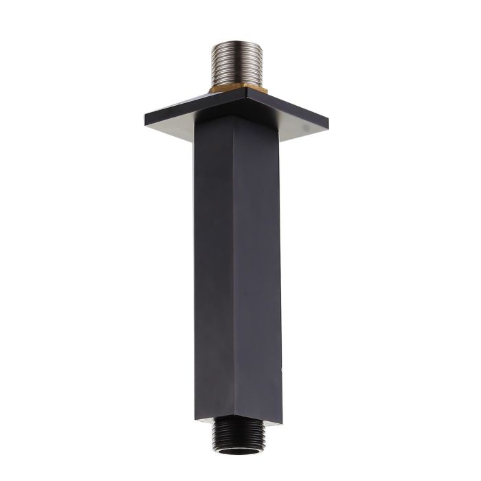 Dezine Cubo Matt Black 120mm Square Ceiling Mounted Arm