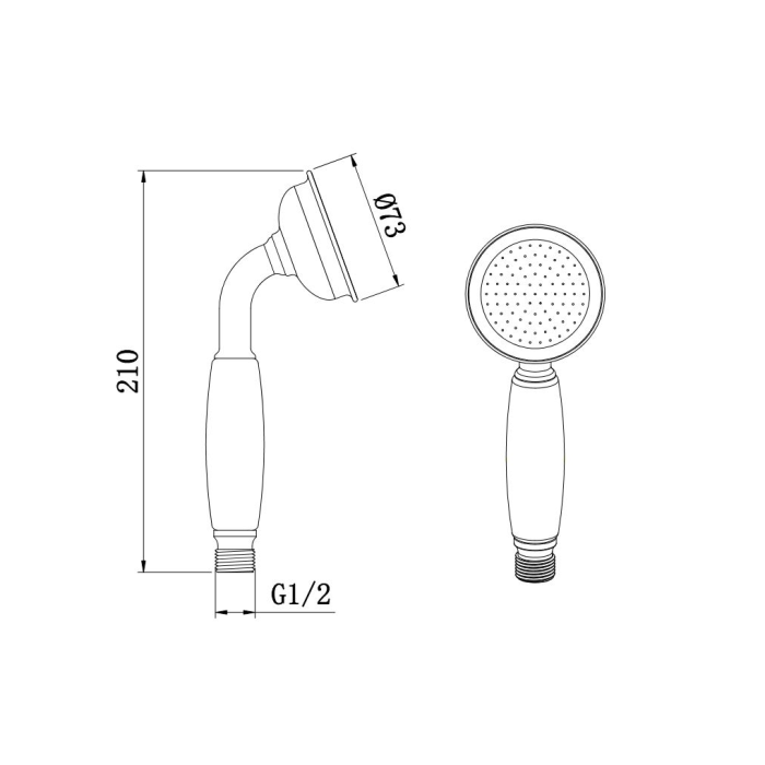 Dezine Rother Shower Handset