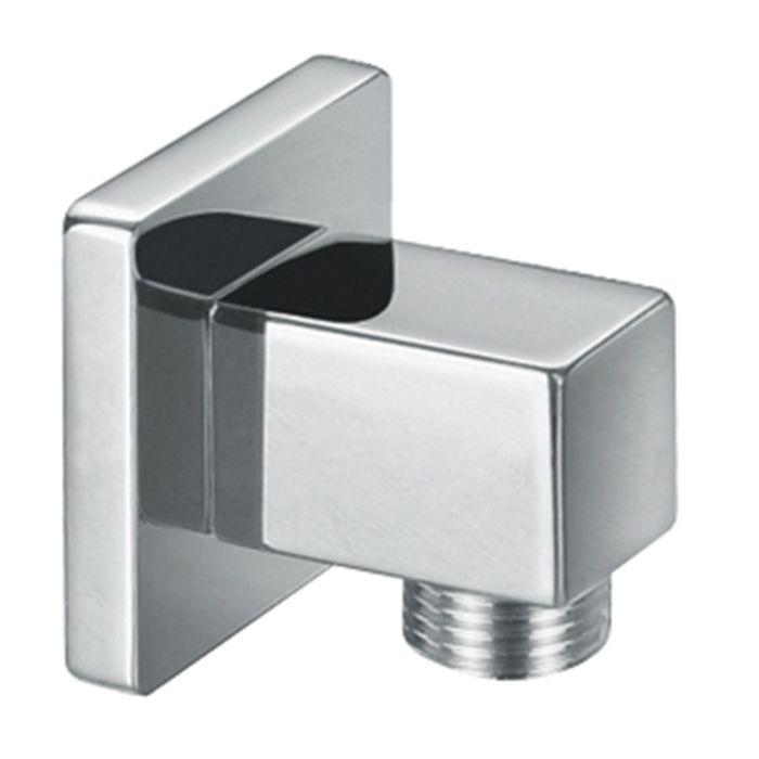 Dezine Cubo Square Outlet Elbow, Chrome