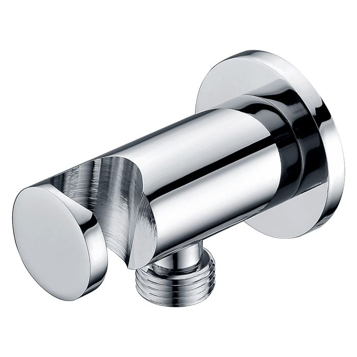 Dezine Pennar Round Outlet Elbow and Bracket, Chrome