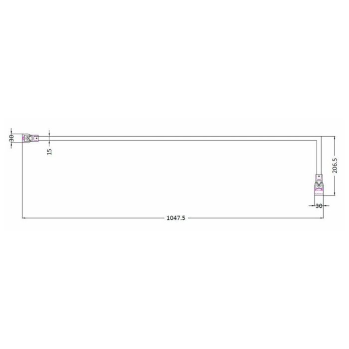 Dezine Shiel Wetroom Screen Stabilising Bar