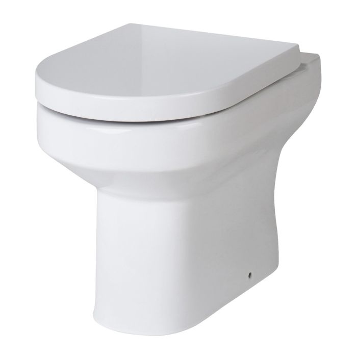 Dezine Clyde Gloss White 1200mm Pack, Vanity, WC and Mirror Unit. White worktop. Chrome Fittings