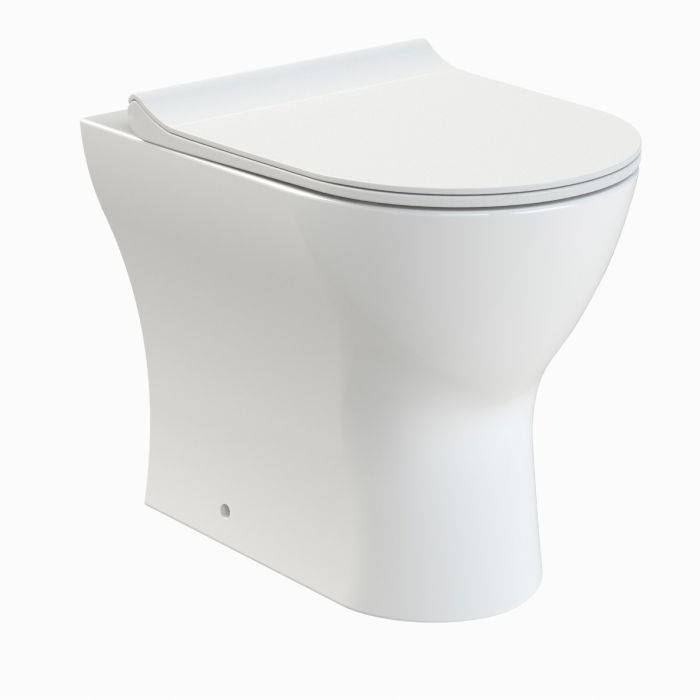 Dezine Itchen Rimless Back To Stort Toilet with Soft Close Seat