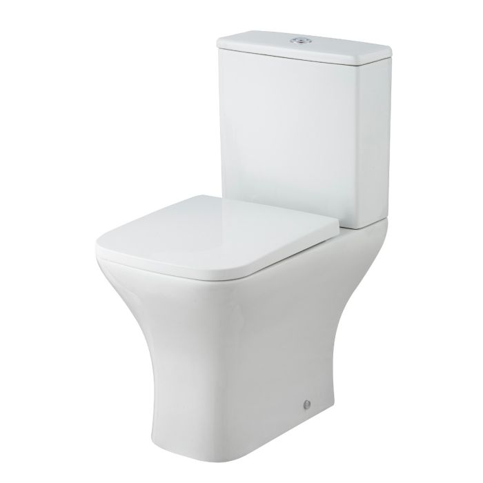 Dezine Rib Close Coupled Toilet with Soft Close Seat