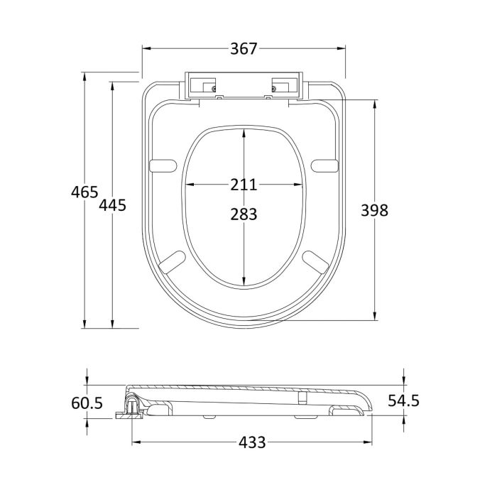 Dezine Standard D Shape Soft Close Toilet Seat