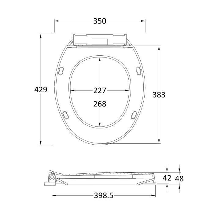 Dezine Basic Round Soft Close Toilet Seat