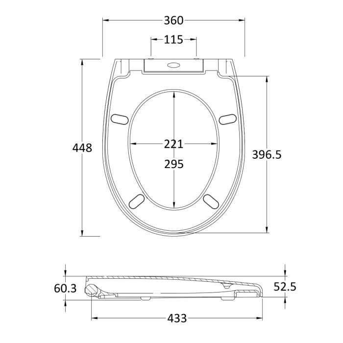 Dezine Luxury Round Soft Close Toilet Seat