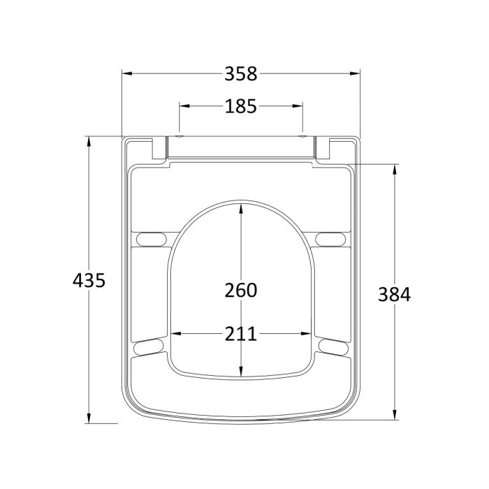 Dezine Luxury Square Soft Close Toilet Seat