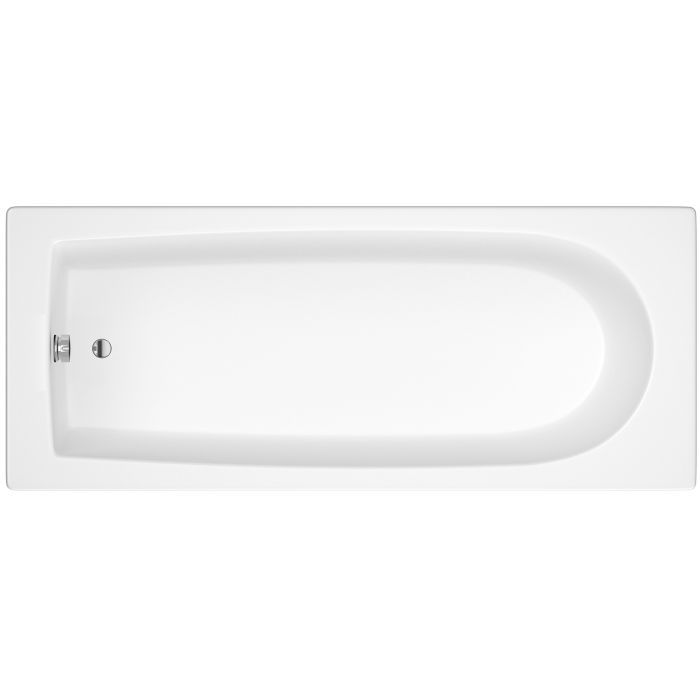 Dezine Alto 1500 x 700mm Bath Pack with Bath, Matt Black Rectangular Screen, Tap, Shower and Panel