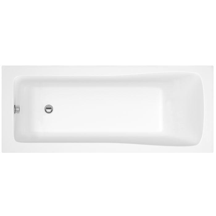 Dezine Duddon 1500 x 700mm Sngl Ended Straight Bath, 0TH